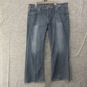 Stetson Classic Bootcut Jeans Womens Sz 22 Blue Flap Pockets Western‎ Cowgirl